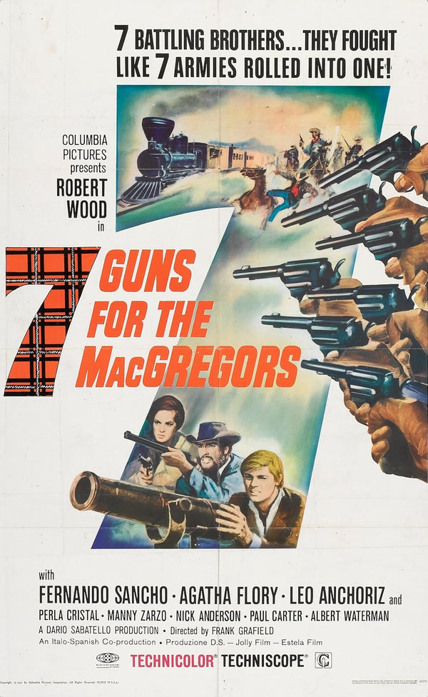 7 Guns For the MacGregors (1966) – Classic Western Drama Poster Movie Poster | Film Wall Art Print