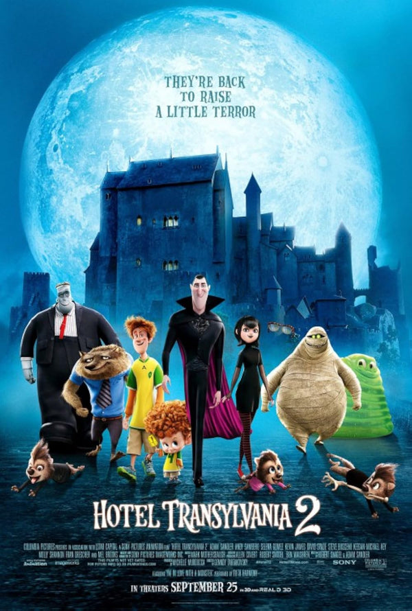 Hotel Transylvania 2 (2015) - Animated Adventure Comedy Movie Poster Movie Poster | Film Wall Art Print