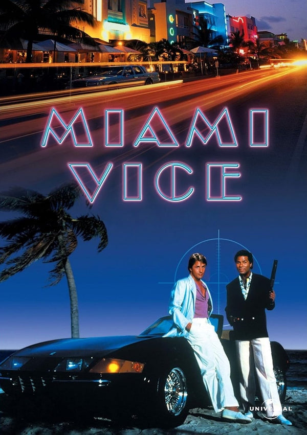 Miami Vice TV Series Poster - Iconic 80s Crime Drama Movie Poster | Film Wall Art Print