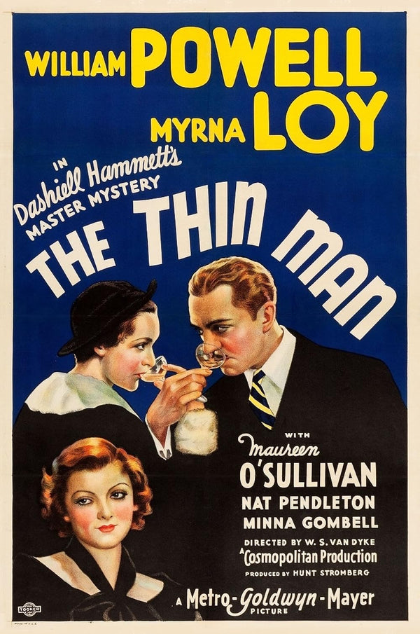 The Thin Man Movie Poster - Classic Film Noir Art Print Movie Poster | Film Wall Art Print