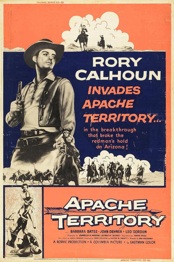 Apache Territory (1958) - Action Western Movie Poster Movie Poster | Film Wall Art Print