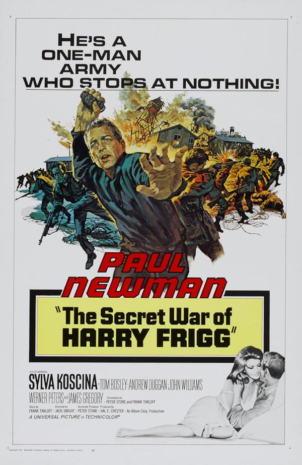 Secret War of Harry Frigg (1968) - Hilarious War Comedy Classic Movie Poster | Film Wall Art Print