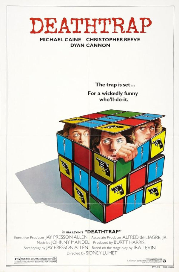 Deathtrap (1982) - Dark Comedy Crime Thriller Poster Movie Poster | Film Wall Art Print