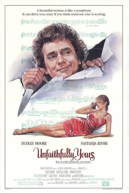 Unfaithfully Yours (1984) - Romantic Comedy & Music Film Movie Poster | Film Wall Art Print