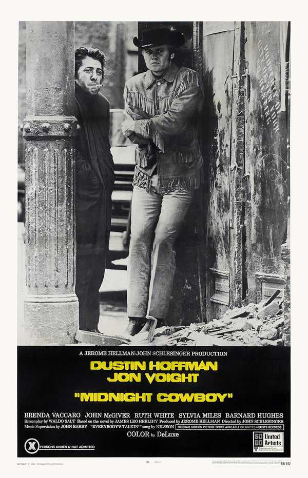 Midnight Cowboy (1969) - Iconic Drama Film Movie Poster | Film Wall Art Print