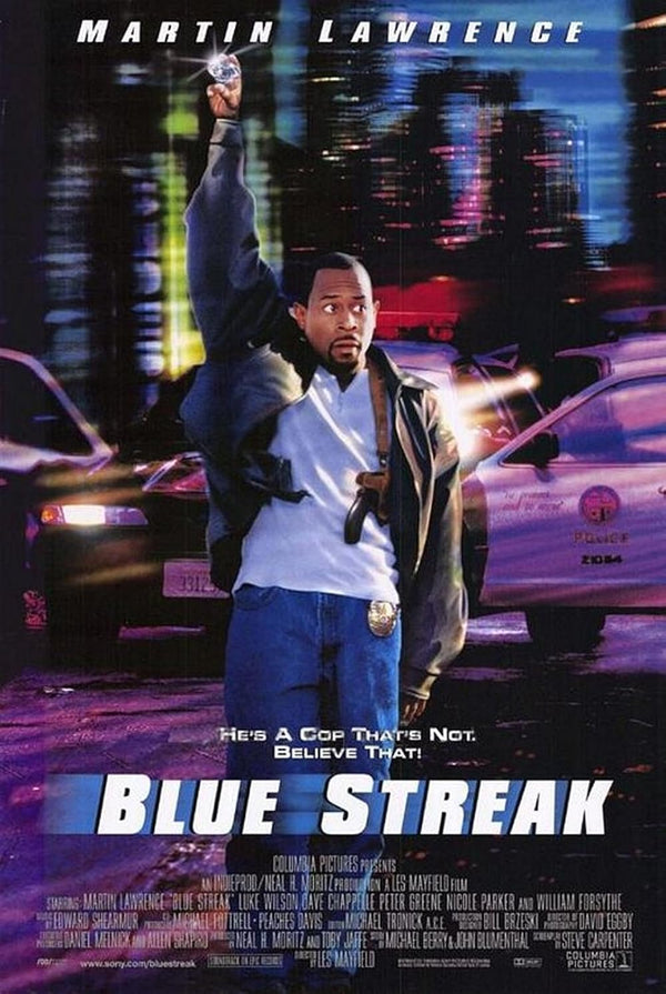 Blue Streak (1999) - Action Comedy Crime Movie Poster Movie Poster | Film Wall Art Print