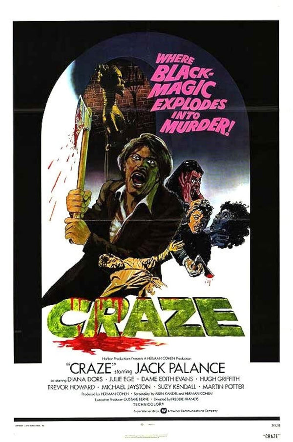 Craze (1974) - Chilling Drama Horror Thriller Poster Movie Poster | Film Wall Art Print