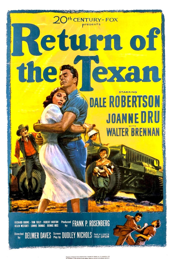 Return of the Texan (1952) Western Drama Movie Poster Movie Poster | Film Wall Art Print