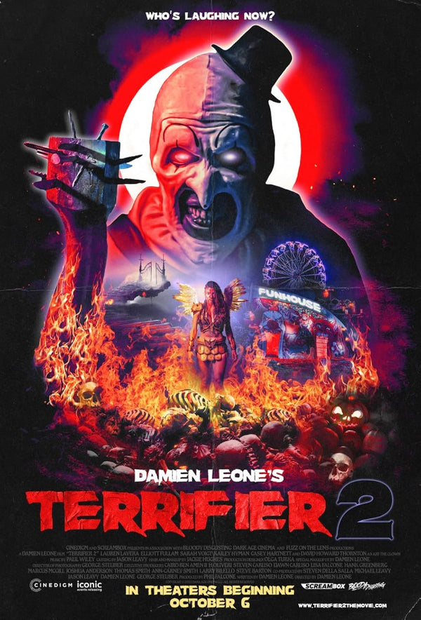 Terrifier 2 Movie Poster - Art the Clown Horror Film Movie Poster | Film Wall Art Print