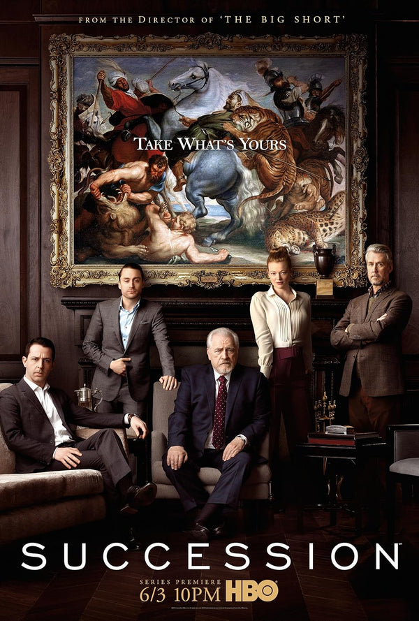 Succession TV Series: Dark Comedy & Drama on Power Struggles Movie Poster | Film Wall Art Print