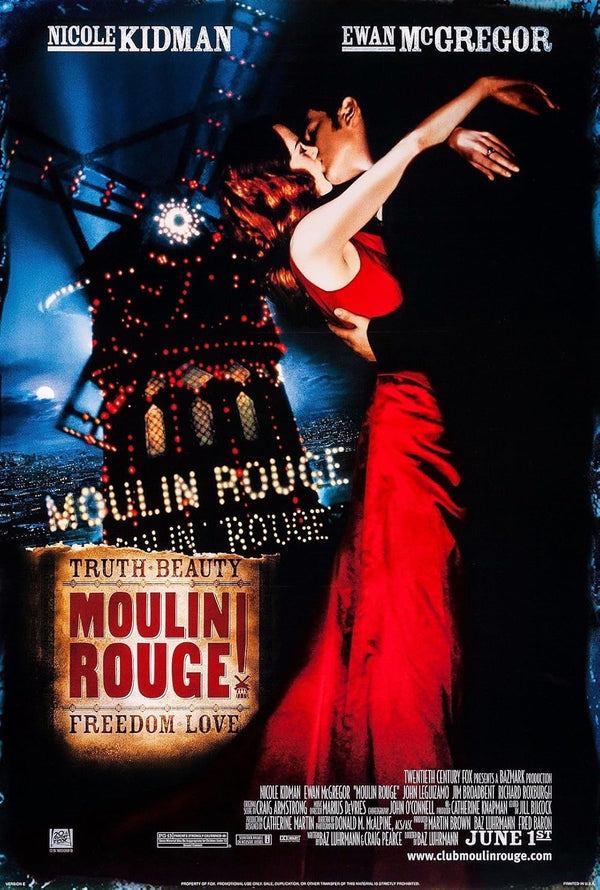 Moulin Rouge (2001) – A Dramatic Musical Romance Epic Movie Poster | Film Wall Art Print