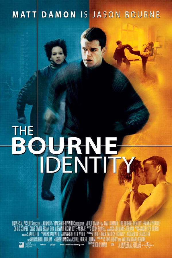 The Bourne Identity Movie Poster - Matt Damon Action Thriller Movie Poster | Film Wall Art Print