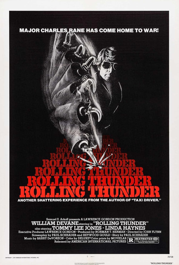 Rolling Thunder (1977) – Crime Thriller Movie Poster Movie Poster | Film Wall Art Print