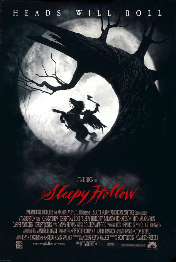 Sleepy Hollow Movie Poster - Tim Burton's Gothic Horror Classic Movie Poster | Film Wall Art Print