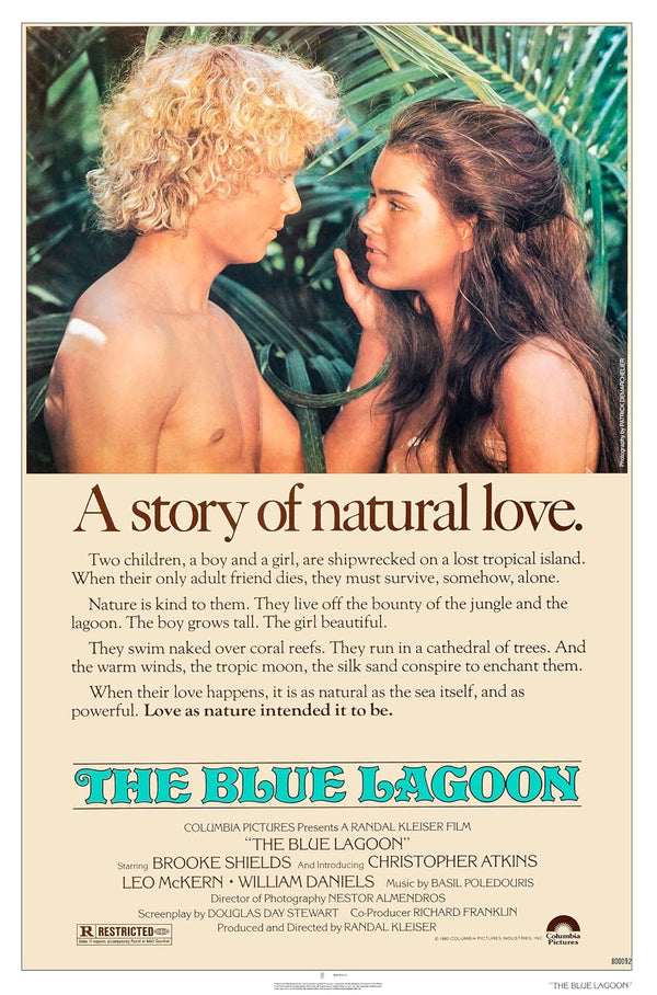 Blue Lagoon (1980) – Adventure, Drama, Romance Movie Poster Movie Poster | Film Wall Art Print