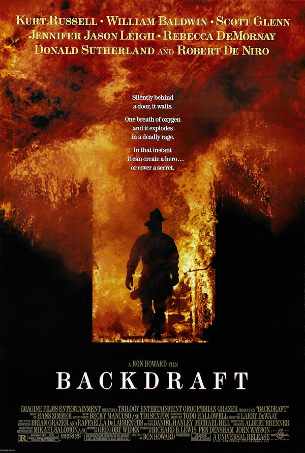 Backdraft Movie Poster - Classic Firefighting Drama Movie Poster | Film Wall Art Print