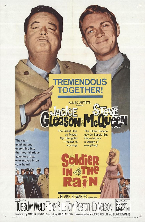 Soldier In The Rain (1963) - Heartwarming Comedy-Drama Romance Classic Movie Poster | Film Wall Art Print
