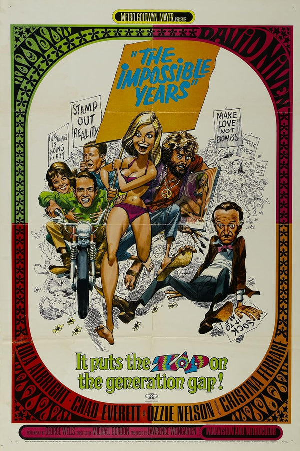 Impossible Years (1968) Movie Poster – Comedy, Drama, Romance Film Movie Poster | Film Wall Art Print
