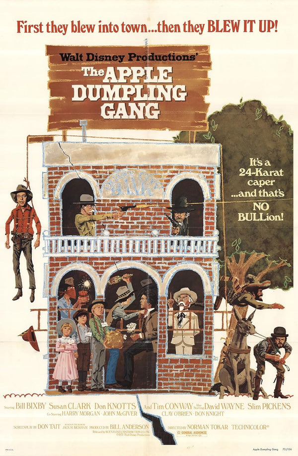 Apple Dumpling Gang (1975) - Family Western Comedy Movie Poster Movie Poster | Film Wall Art Print