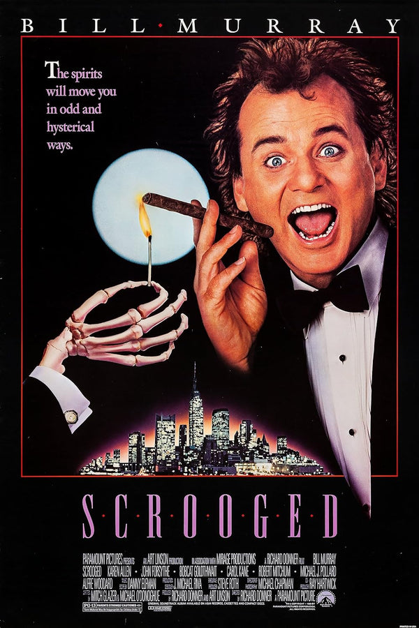 Scrooged (1988) - Hilarious Fantasy Comedy Classic Movie Poster | Film Wall Art Print