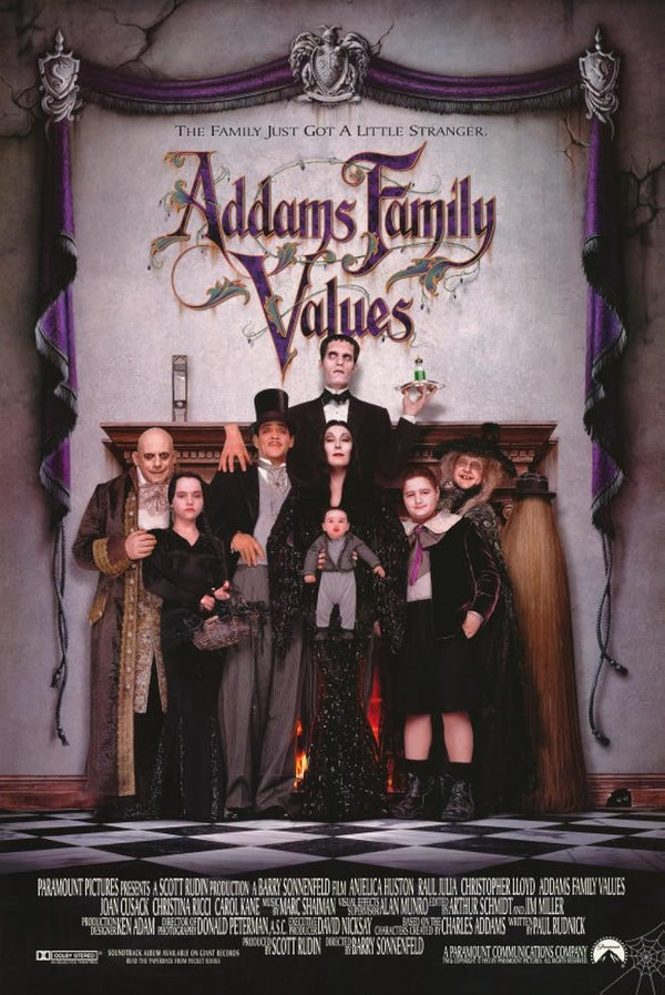 Addams Family Values (1993) - Classic Comedy & Fantasy Movie Poster Movie Poster | Film Wall Art Print