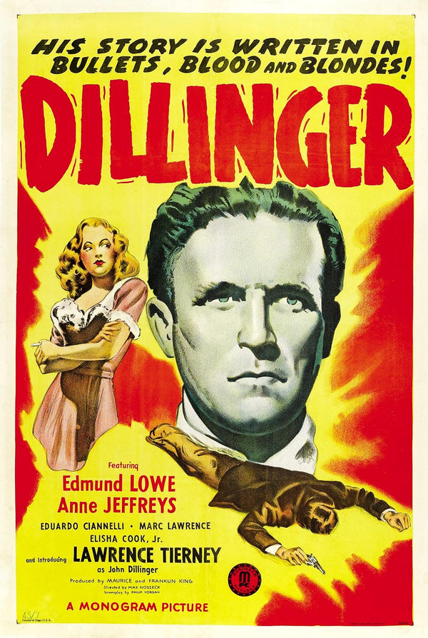 Dillinger (1945) - Biography, Crime, Drama Film Poster Movie Poster | Film Wall Art Print