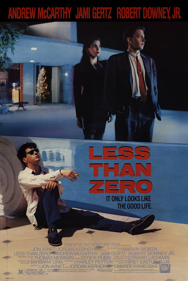 Less Than Zero (1987) Classic Crime Drama Poster Movie Poster | Film Wall Art Print