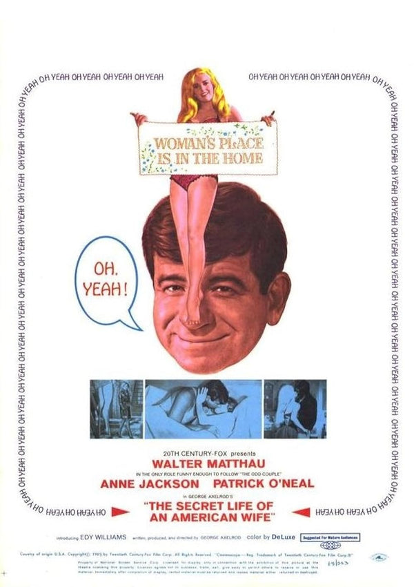 Secret Life Of An American Wife (1968) Comedy Poster Movie Poster | Film Wall Art Print