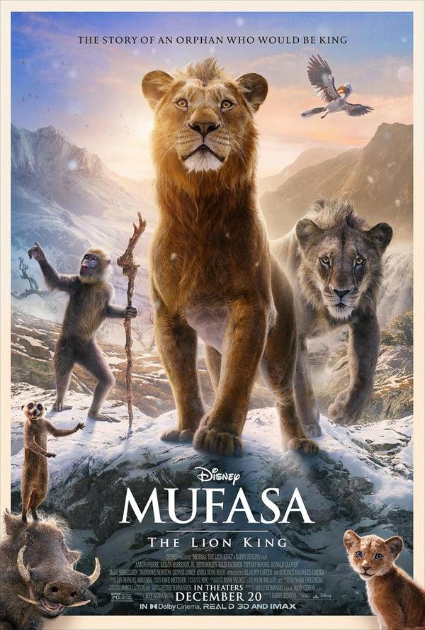 Mufasa: The Lion King (2024) – Animated Adventure Drama Movie Poster | Film Wall Art Print