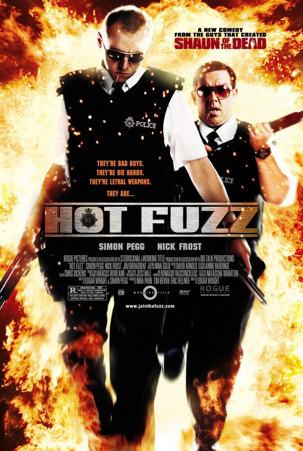Hot Fuzz Movie Poster - Action Comedy Film Art Print Movie Poster | Film Wall Art Print