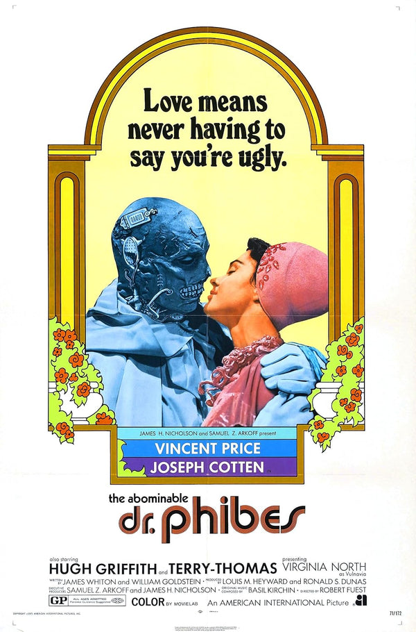 Abominable Dr. Phibes (1971) - Chilling Comedy-Horror Classic Movie Poster | Film Wall Art Print