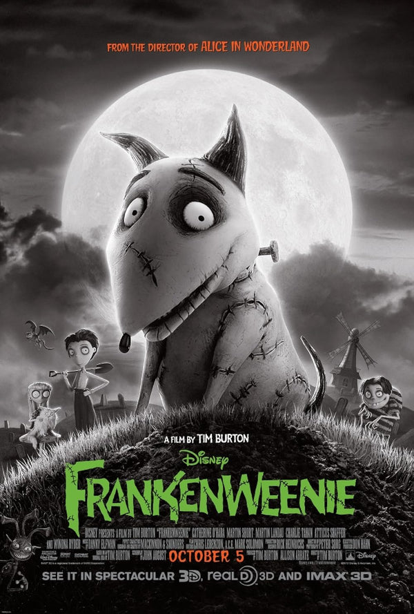 Frankenweenie Movie Poster - Tim Burton's Animated Classic Movie Poster | Film Wall Art Print