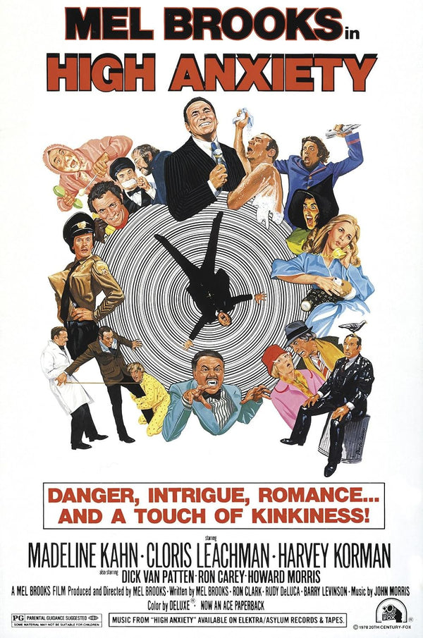 High Anxiety (1977) - Comedy Thriller with Mystery Movie Poster | Film Wall Art Print
