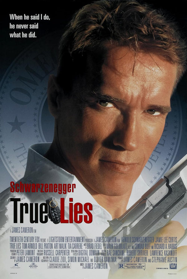 True Lies Movie Poster - Arnold Schwarzenegger Action Thriller Movie Poster | Film Wall Art Print