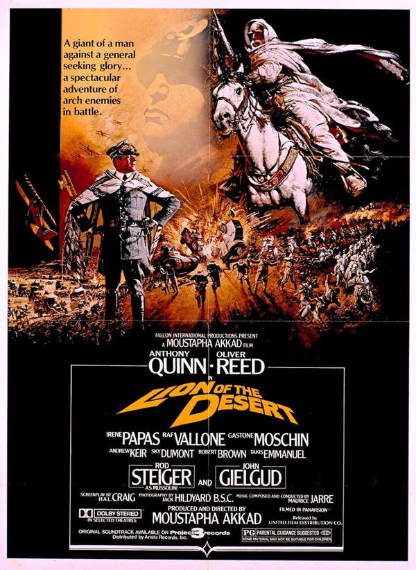 Lion of the Desert (1980) - Biography Drama History Movie Poster Movie Poster | Film Wall Art Print
