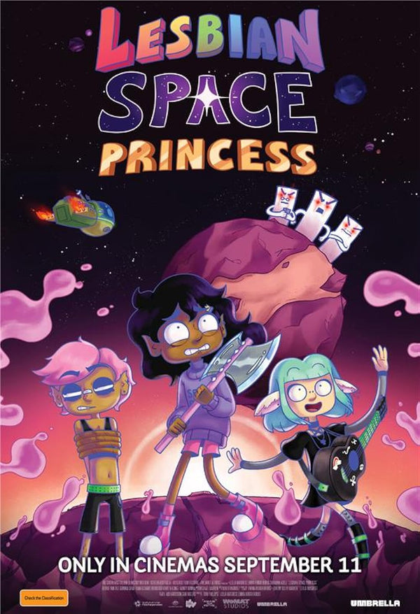 Lesbian Space Princess 2025: Hilarious Animated Fantasy Adventure Movie Poster | Film Wall Art Print