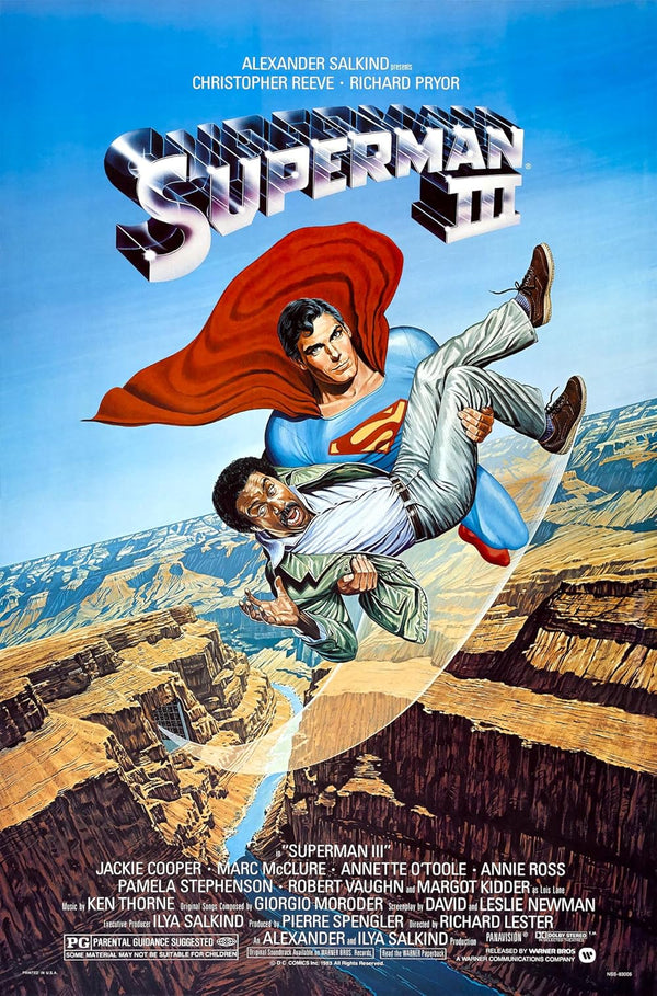 Superman III (1983) Classic Action Adventure Comedy Poster Movie Poster | Film Wall Art Print