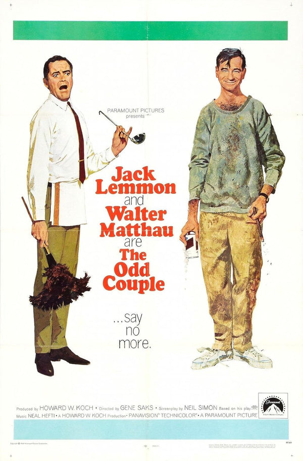 Odd Couple (1968) - Classic Comedy Movie Poster Movie Poster | Film Wall Art Print