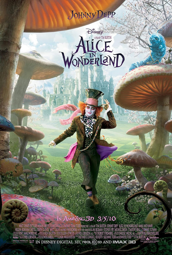 Alice in Wonderland Movie Poster - Tim Burton Fantasy Film Art Movie Poster | Film Wall Art Print
