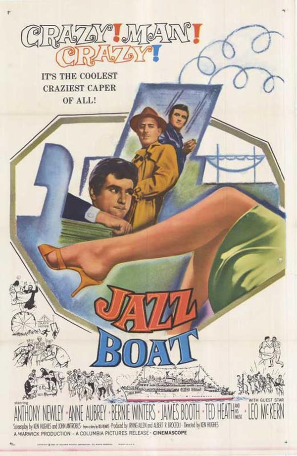 Jazz Boat (1960) - Hilarious Musical Comedy Classic Movie Poster | Film Wall Art Print