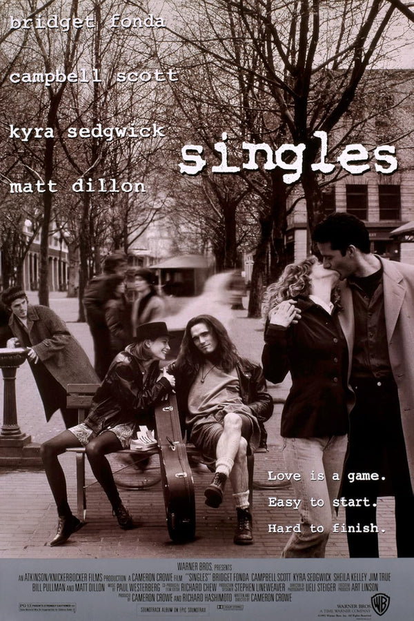 Singles Movie Poster - 1992 Cameron Crowe Romantic Comedy Movie Poster | Film Wall Art Print