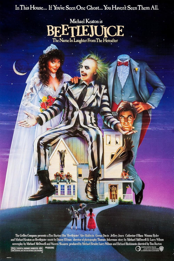 Beetlejuice Movie Poster - Tim Burton Classic Horror Comedy Movie Poster | Film Wall Art Print