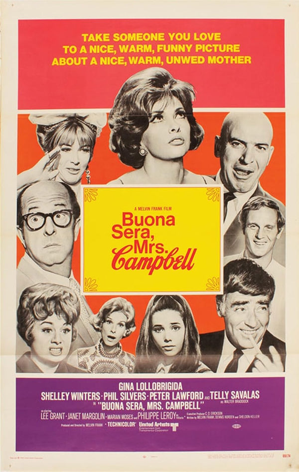 Buona Sera, Mrs. Campbell (1968) - Classic Comedy Romance Movie Poster | Film Wall Art Print