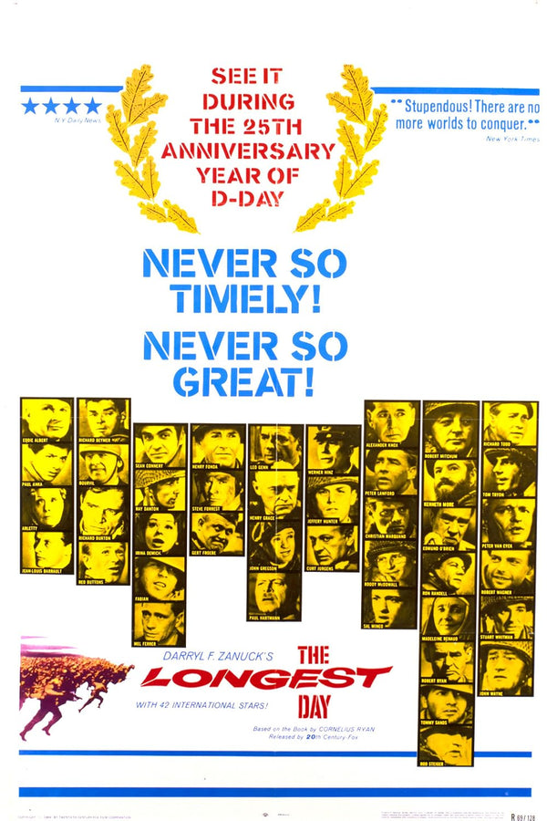 The Longest Day (1962) – Epic WWII Action, Drama, History Movie Poster Movie Poster | Film Wall Art Print
