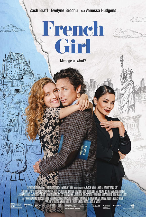 French Girl (2024) - A Charming Comedy Romance Movie Poster Movie Poster | Film Wall Art Print