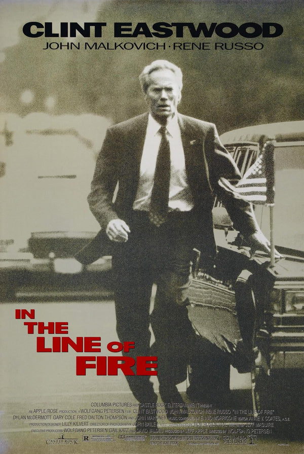 In the Line of Fire (1993) - Action Crime Drama Movie Movie Poster | Film Wall Art Print