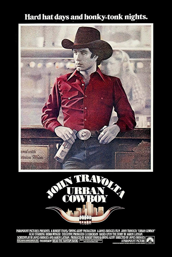 Urban Cowboy (1980) - Drama, Romance, Western Movie Poster Movie Poster | Film Wall Art Print