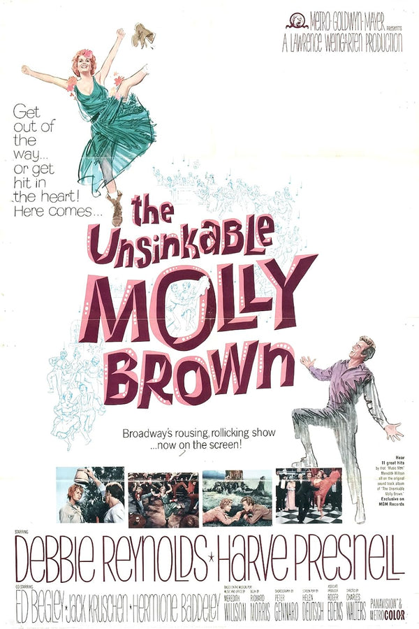 Unsinkable Molly Brown (1964) - Comedy Musical Romance Movie Poster Movie Poster | Film Wall Art Print