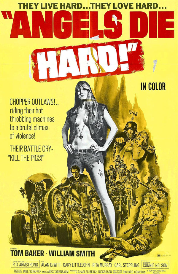 Angels Die Hard (1970) - Action Drama Movie Poster Movie Poster | Film Wall Art Print