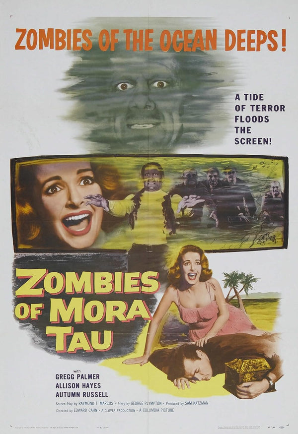 Zombies of Mora Tau (1957) Action Adventure Fantasy Movie Poster Movie Poster | Film Wall Art Print